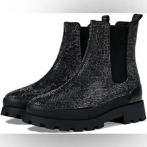 Black and Silver Studded Boots